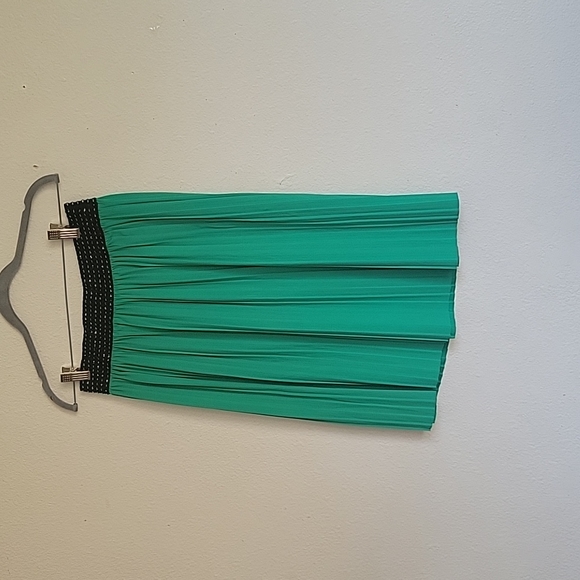 Jon & anna midi pleated skirt size large color green - Picture 3 of 11